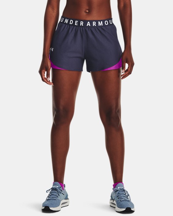 Women's UA Play Up Shorts 3.0, Gray, pdpMainDesktop image number 0
